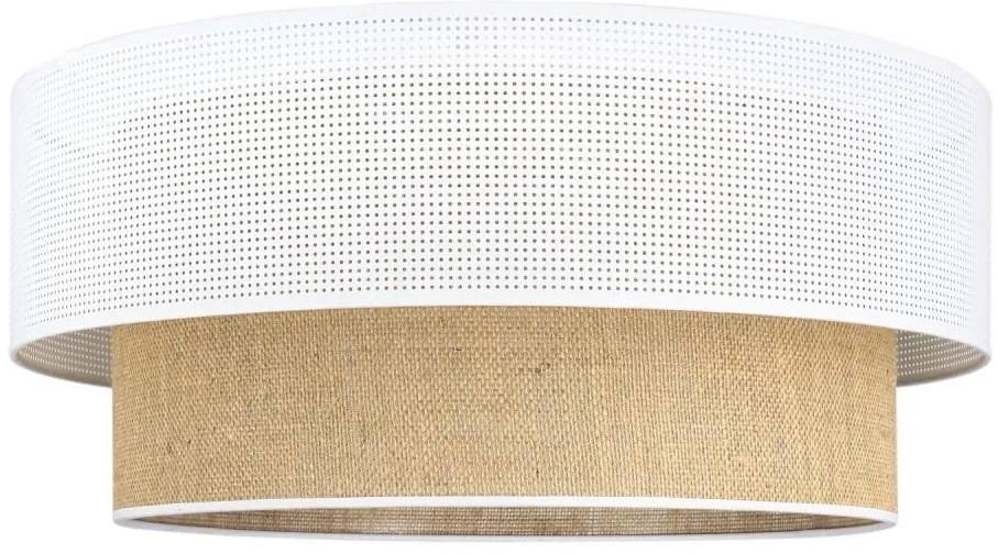 Plafonieră BORHO 1xE27/60W/230V Ø 50 cm albă/iută