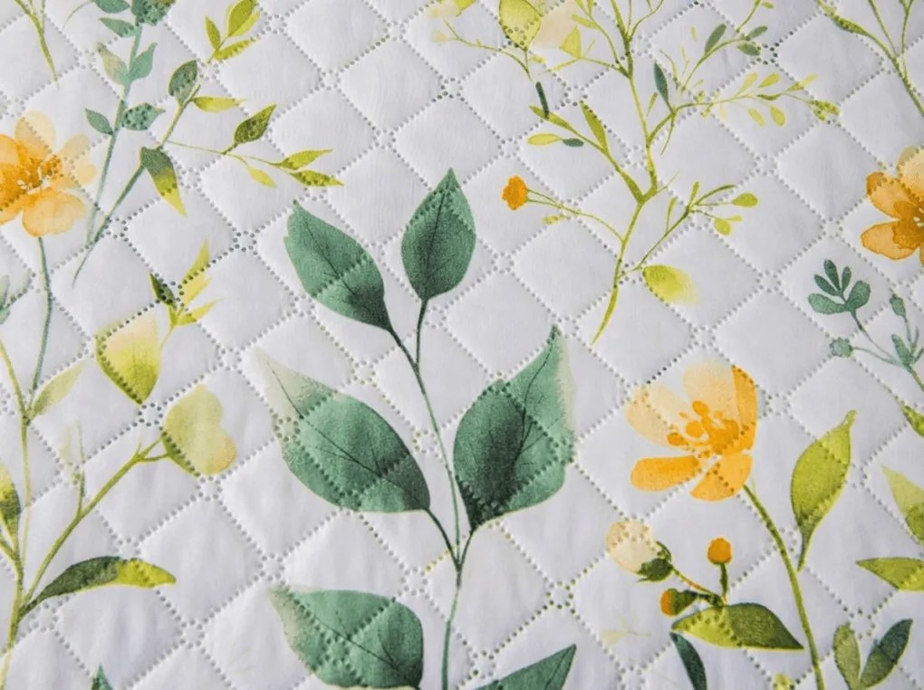 Cuvertura de pat FLORAMA alba Dimensiune: 220 x 240 cm