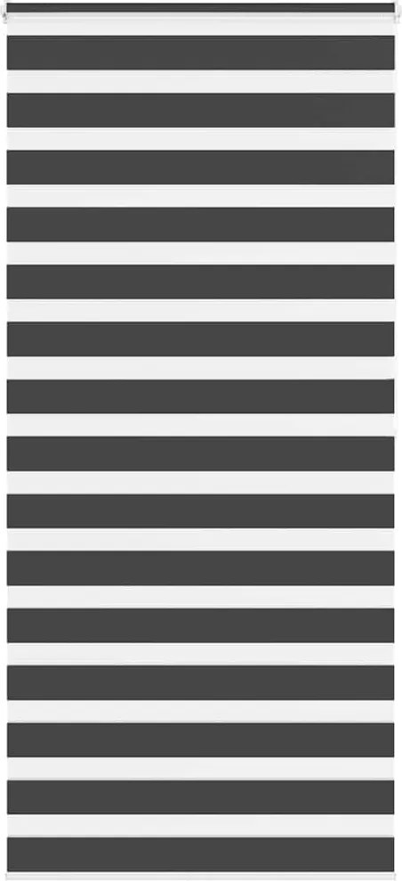 vidaXL Jaluzea tip zebra neagră lățime țesătură 105,9 cm poliester
