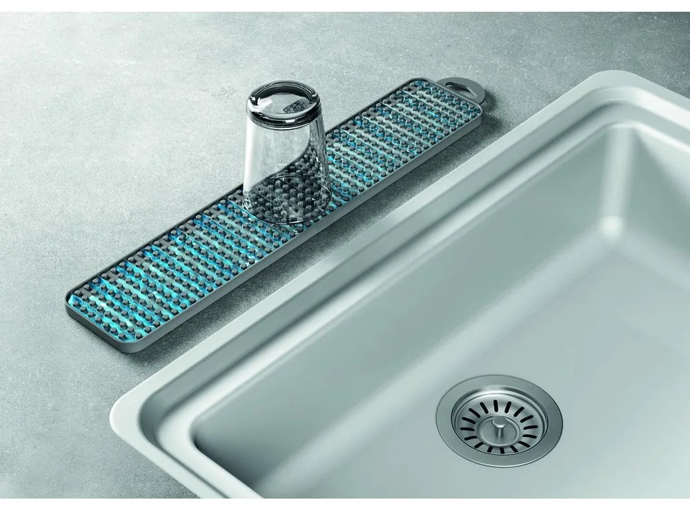 Scurgător de vase gri din plastic 42x8 cm Gravity – Metaltex