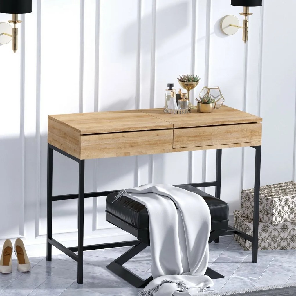 Masa de toaletă Linda Black and Oak