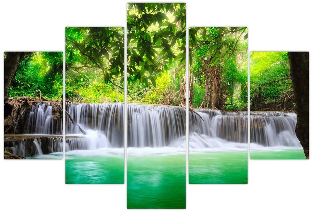 Tablou - cascada din Kanchanaburi, Thailanda (150x105 cm)