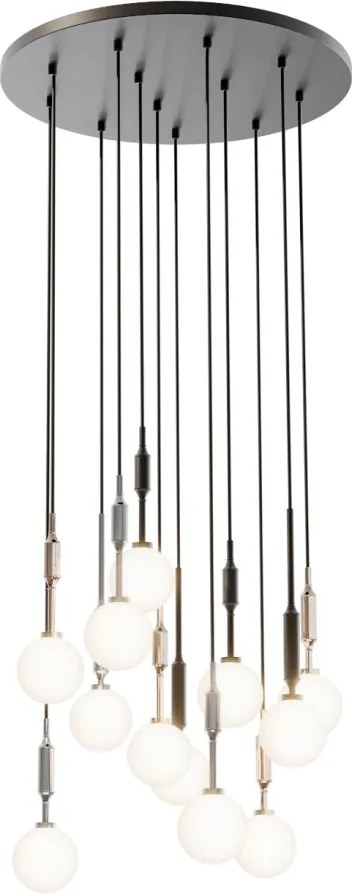 Lustra cu 12 pendule pentru tavane inalte, hol, casa scarii Ero XII multicolor 60