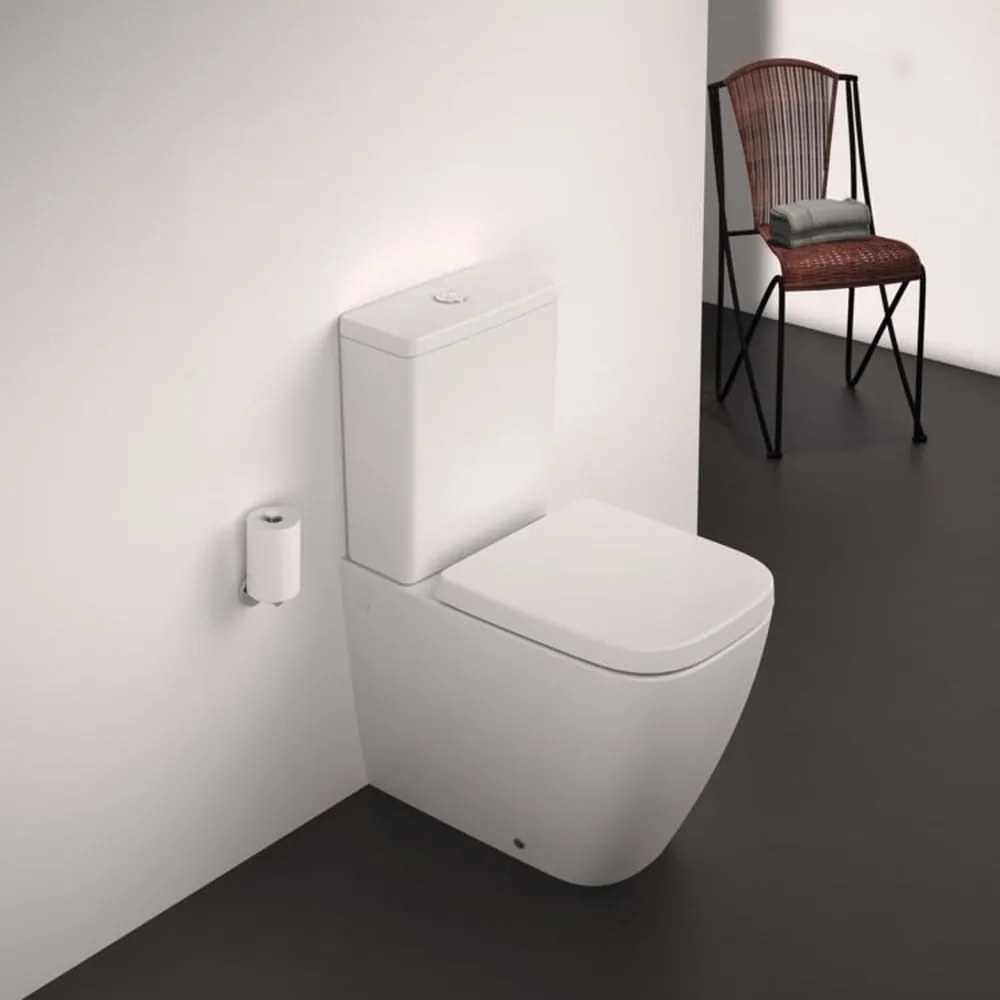 Vas wc stativ rimless plus Ideal Standard i.life S alb cu rezervor si capac inclus