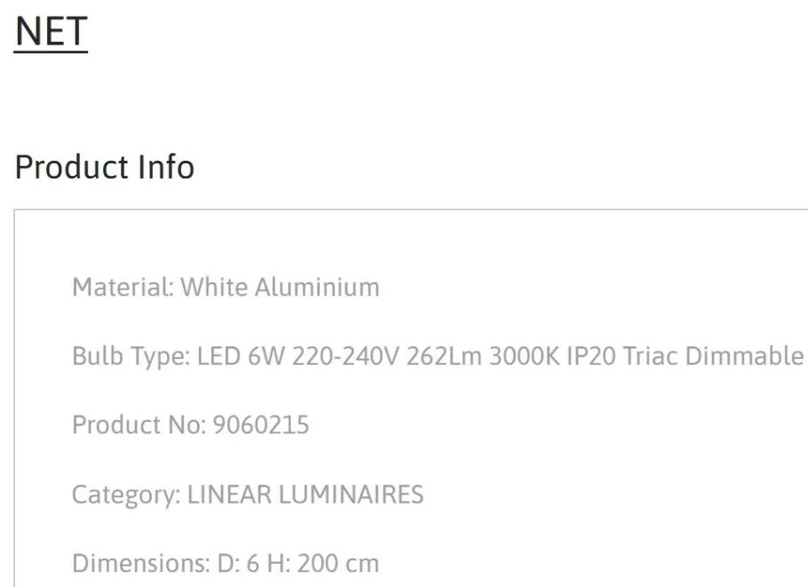 Pendul LED design minimalist NET alb