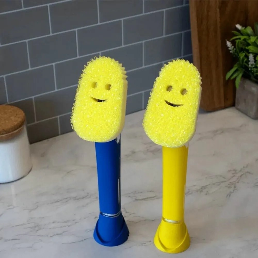 Burete de spălat vase Scrub Daddy Dish Daddy, cumâner și dozator de detergent