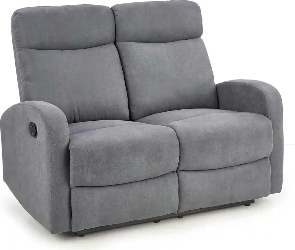 Canapea pliabila OSLO 2S, gri, stofa, 128x95/158x100 cm
