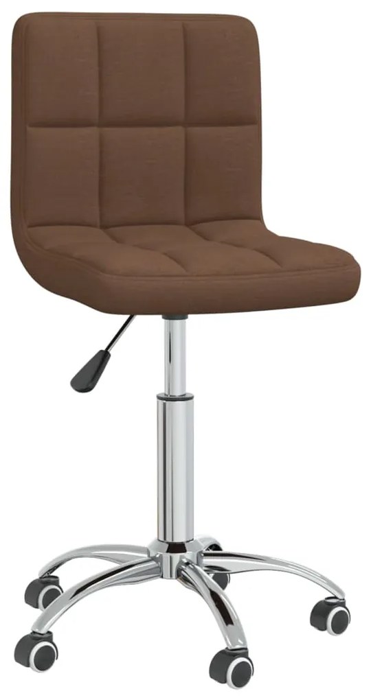 vidaXL Scaun de bucătărie pivotant, maro, material textil
