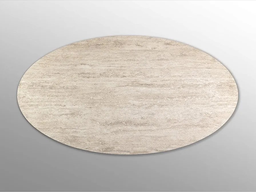 Masuta ovala din metal si MDF Samara 130x70cm