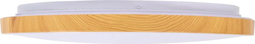 Plafoniera LED Erste Woody 35W 400x65mm, Design Rustic Modern, 3CCT 3000K-6000K Reglabila, Lumina Ambientala Inteligenta pentru Living si Dormitor