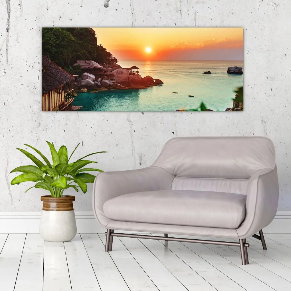Tablou cu plaja frumoasă (120x50 cm)