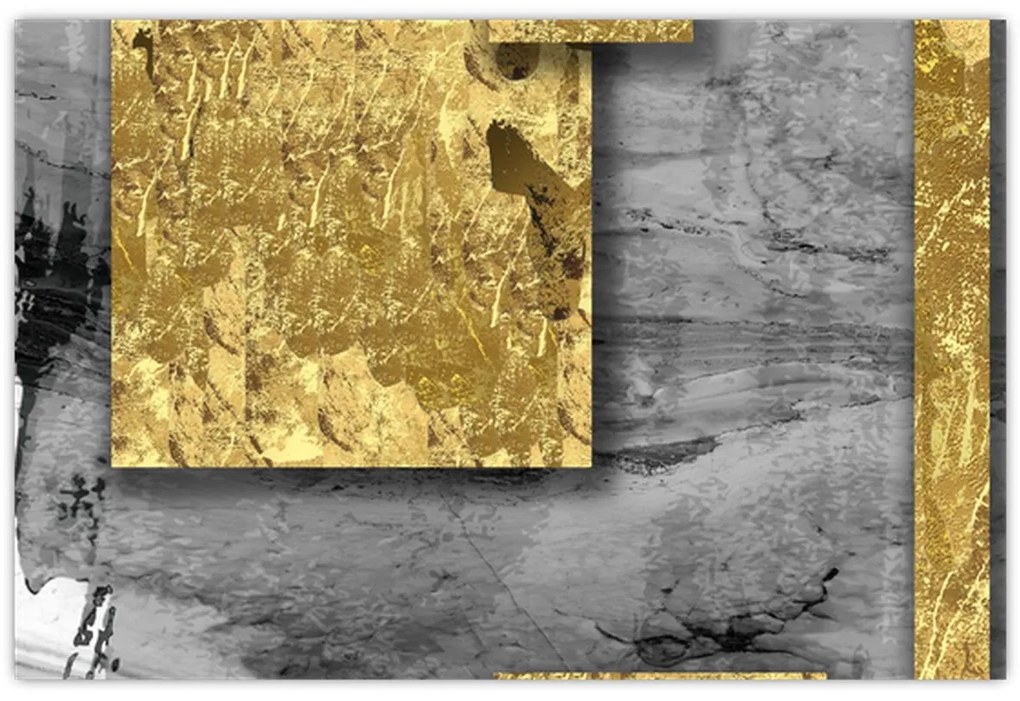 Tablou - Pătrate de aur N⁰2 (90x60 cm)