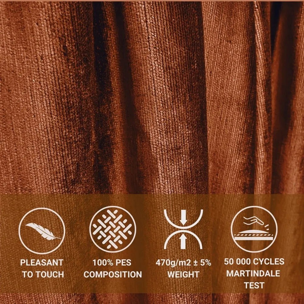 Pat matrimonial cărămiziu tapițat cu spațiu de depozitare cu somieră 140x200 cm Etero – Maison de Rêve