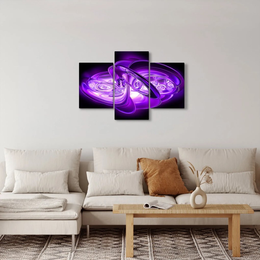 Tabloul fractalilor în violet (90x60 cm)