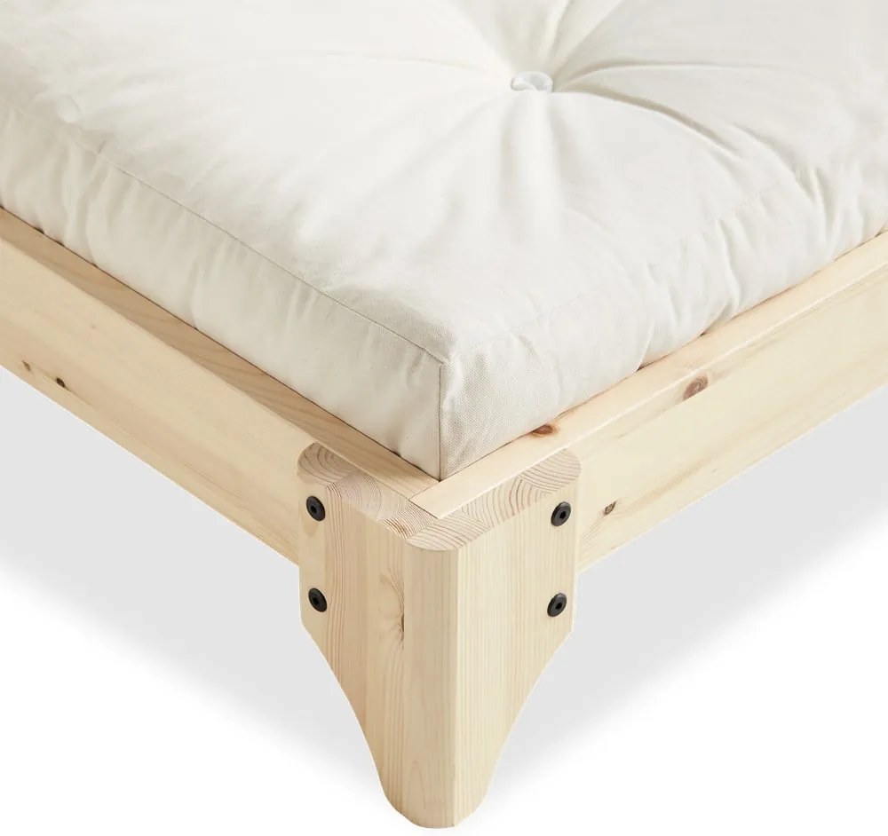 Pat din lemn de pin Karup Design Elan, 160 x 200 cm, natural