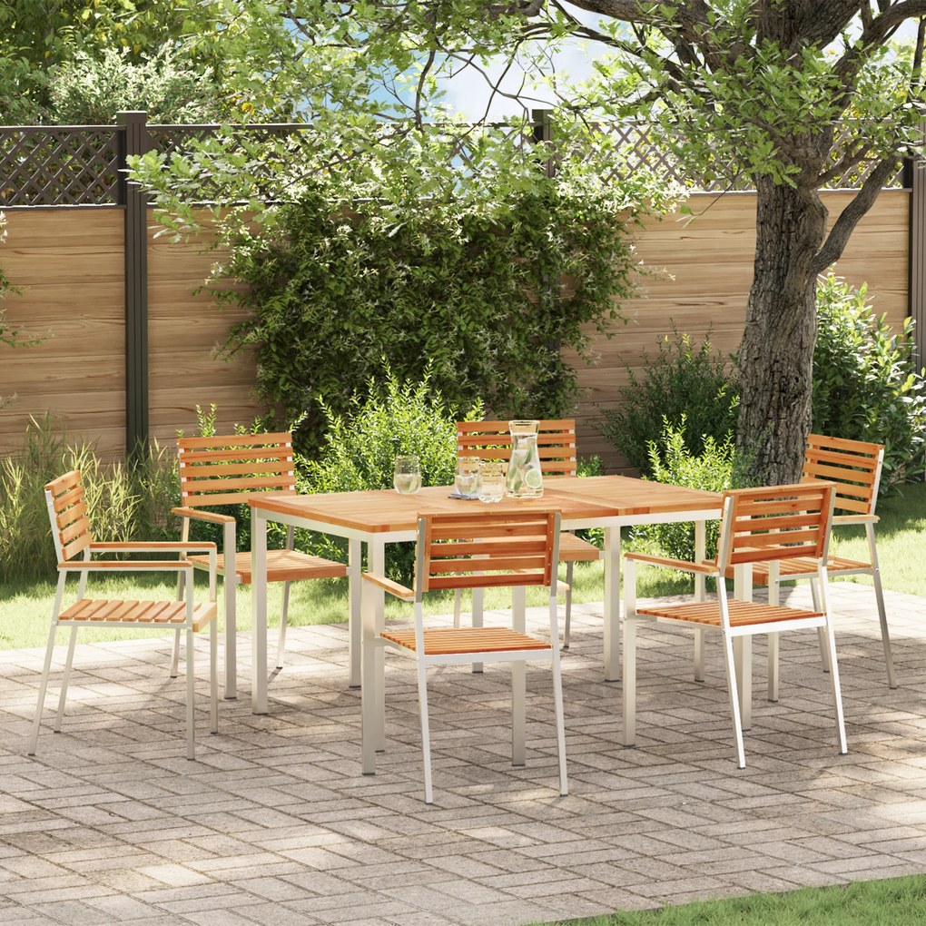vidaXL Set de masă pentru grădină 7 pcs