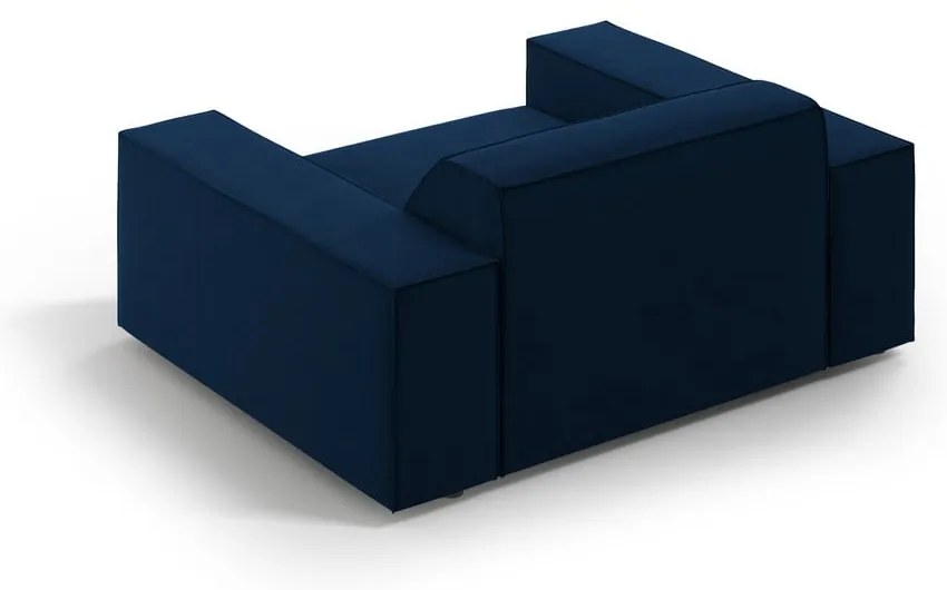 Fotoliu albastru închis cu tapițerie din catifea Jodie – Micadoni Home