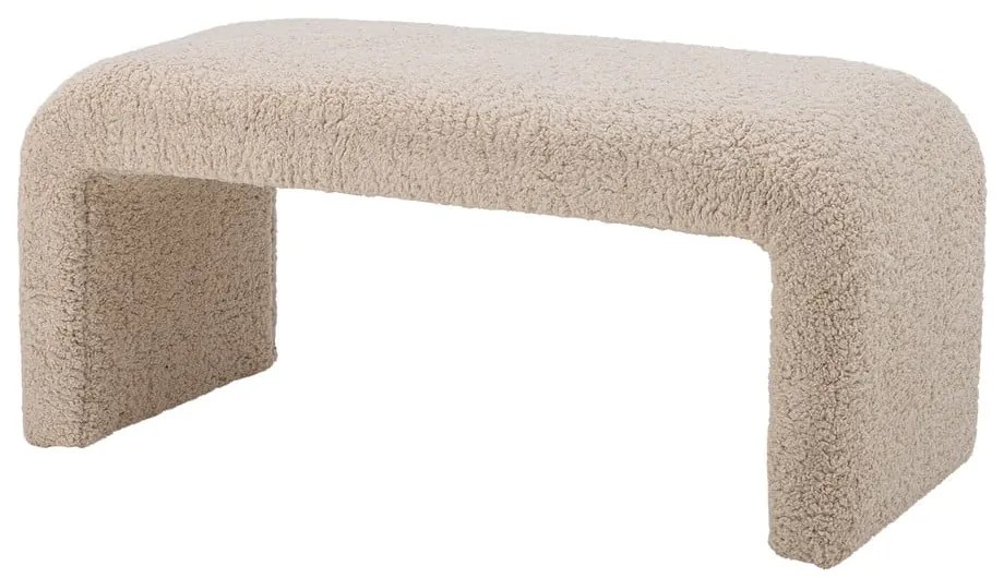 Bancă crem cu tapițerie din stofă bouclé Bobbie – Bloomingville