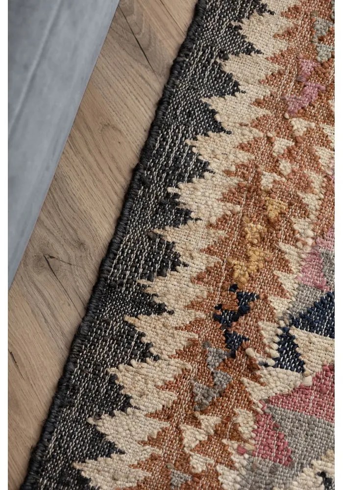 Covor gri țesut manual din iută 80x150 cm Roya Parsa – Elle Decoration