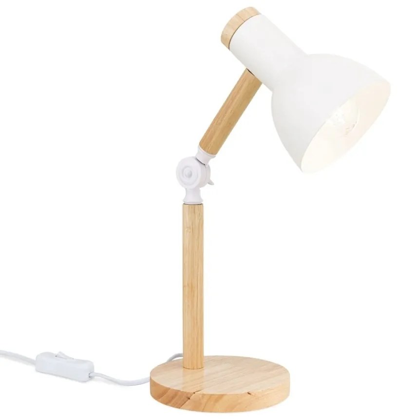 Veioza/Lampa de birou reglabila ANIKA lemn/alb