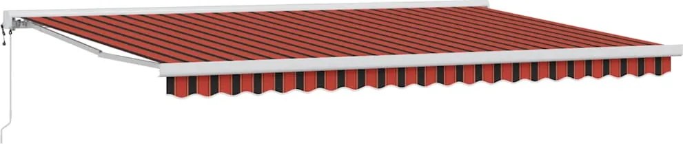 vidaXL Copertină Portocalie și maro 500 x 300 x 165 cm