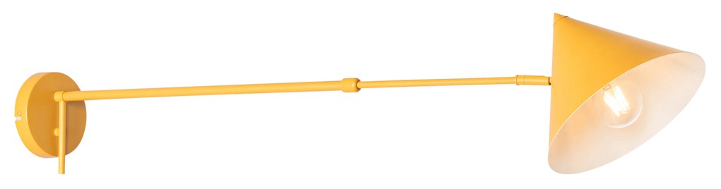 Lampa de perete de design galbenă reglabilă - Triangolo
