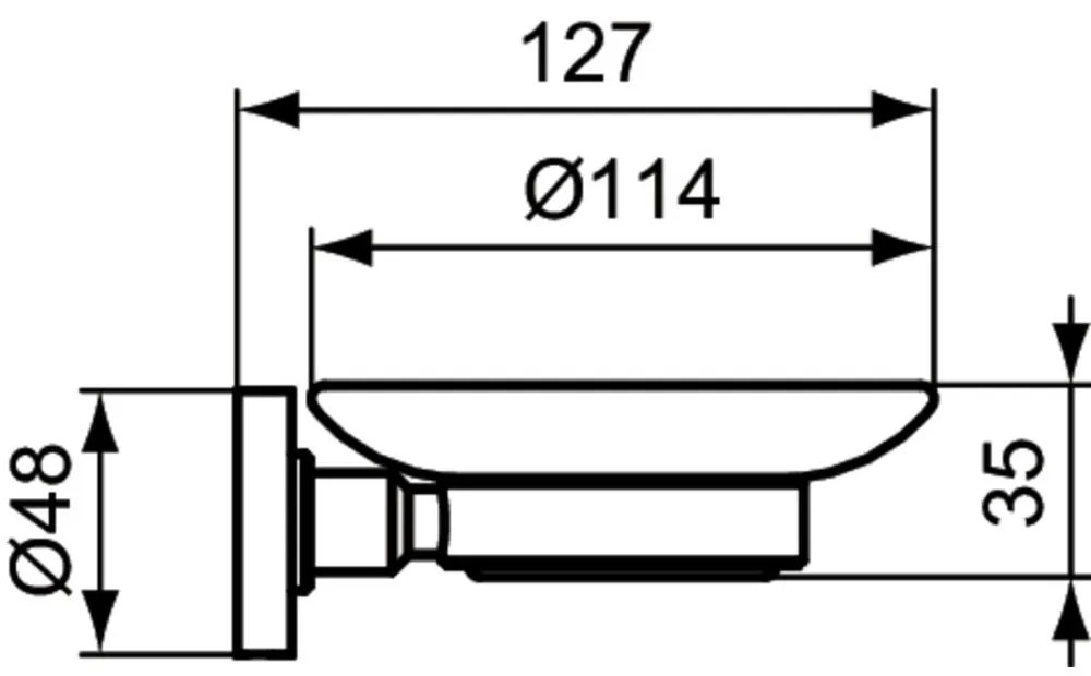 Savoniera baie crom lucios Ideal Standard IOM Crom lucios