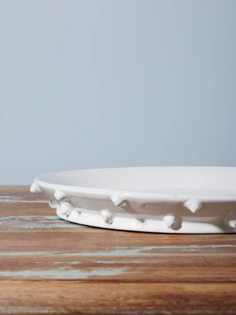 Farfurie alba din ceramica, D34.5cm Dante