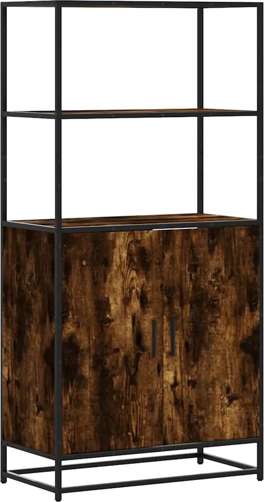 vidaXL Dulapuru stejar afumat 68x35x139 cm lemn și metal prelucrat