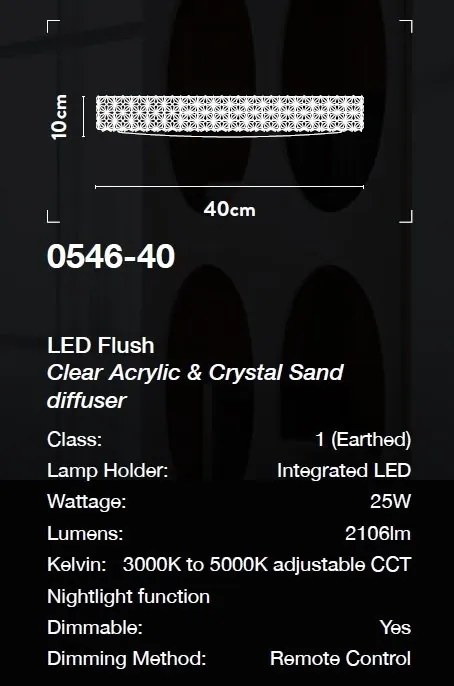 Plafoniera LED cu telecomanda Belle D-40cm