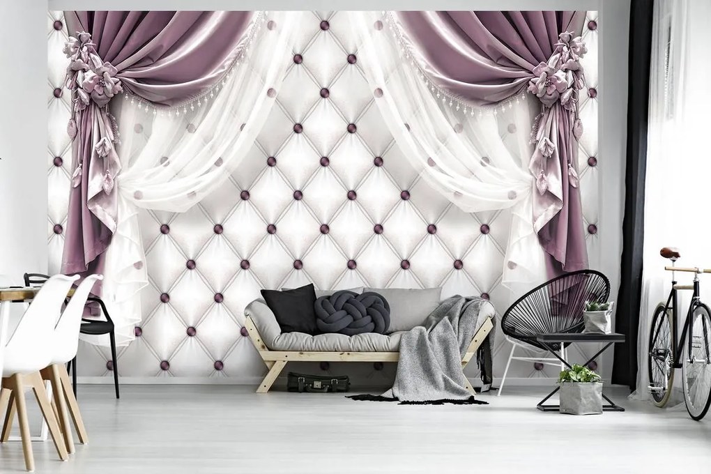 Fototapet - Cortina roz (152,5x104 cm)