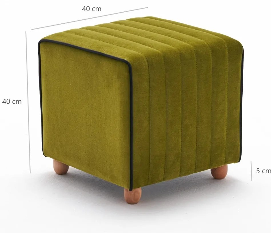 Taburet Mona Pouf Verde