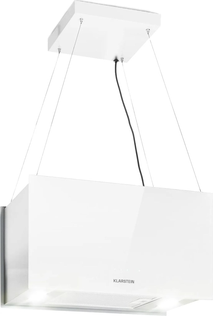 Klarstein Kronleuchter L, hotă tip insulă, 60 cm, evacuare 577 m³/h, LED, touch, alb
