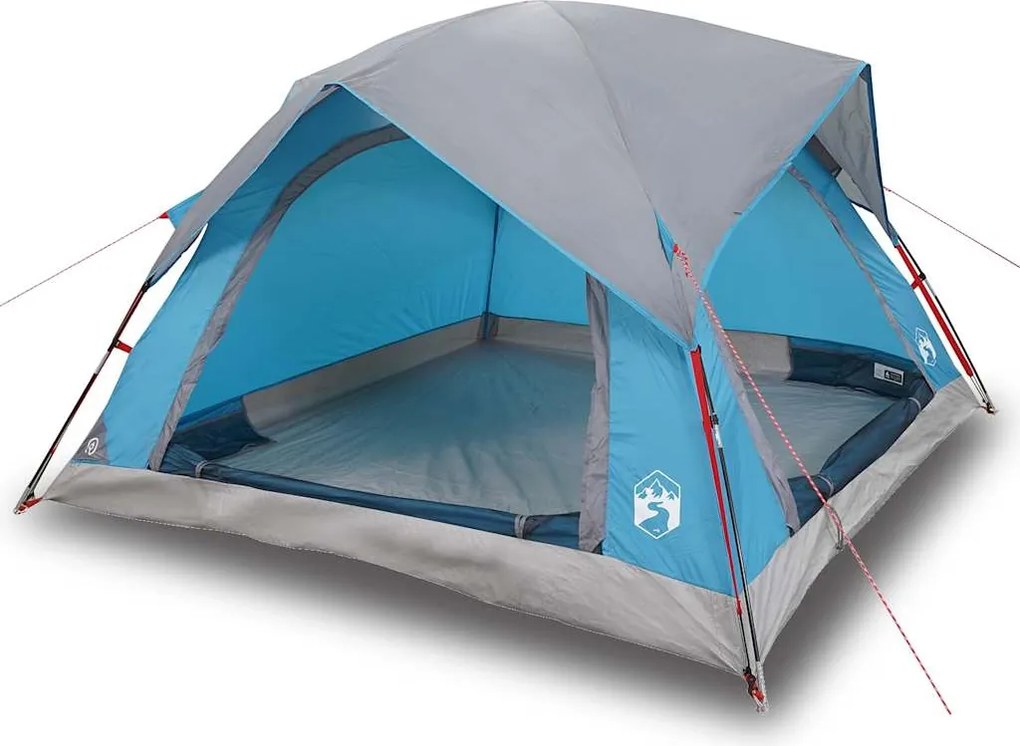 vidaXL Cabină cort de camping, 4 persoane, albastru, impermeabil