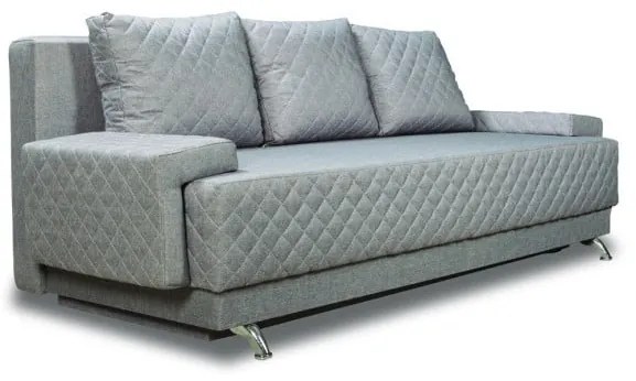 Canapea Extensibila Cu Lada De Depozitare Karla, Argintiu, 212 x 95 x 79 Cm
