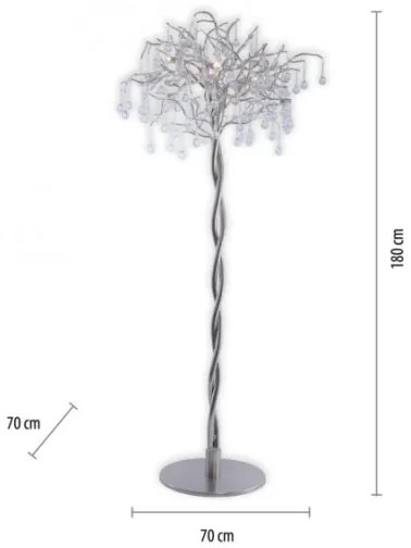 Lampadar Paul Neuhaus 232-55 ICICLE 5xG9/40W/230V crom