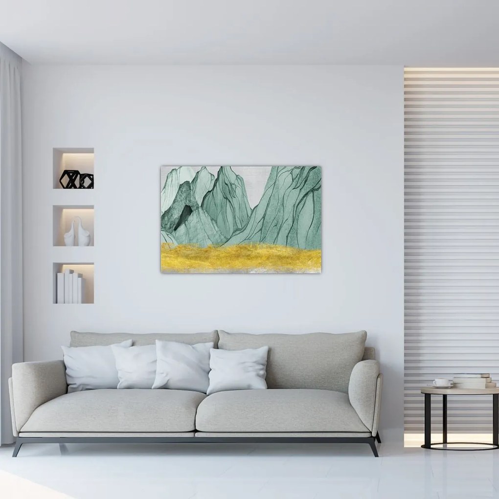Tablou - Munții Smarald N⁰1 (90x60 cm)