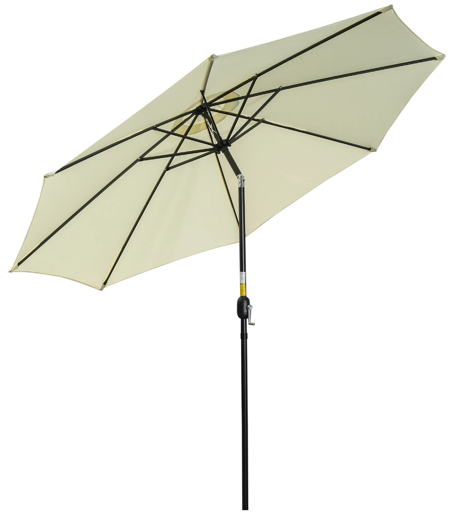 Outsunny Umbrelă de Grădină Înclinabilă, cu Manivelă și Tijă Demontabilă, din Metal și Poliester, Ø295x250 cm, Albastru | Aosom Romania