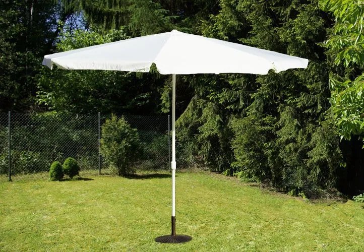 Umbrelă Garth cu mâner - alb, 4 m