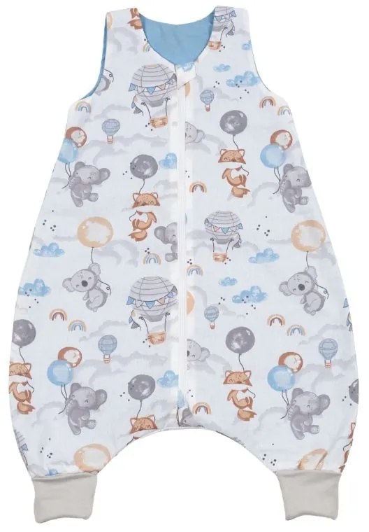 Sac de dormit de vara cu picioare 6-18 luni Kidizi Tiny Adventures 0.5 tog, mansete transformabile in soseta