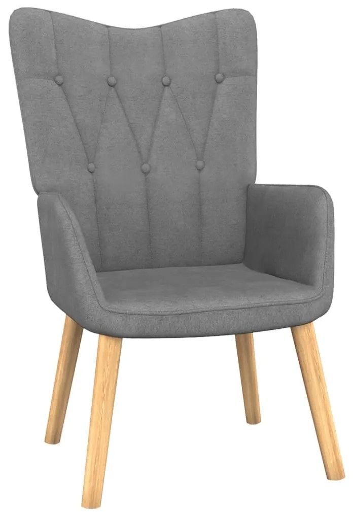 327524 vidaXL Scaun de relaxare, gri închis, material textil