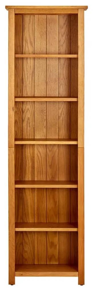 331742 vidaXL Bibliotecă cu 6 rafturi, 52x22x180 cm, lemn masiv de stejar