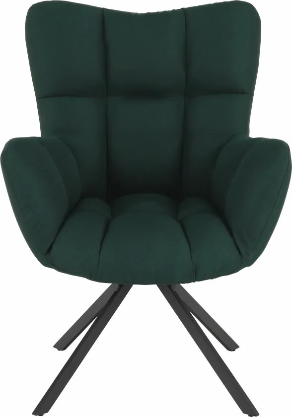 Scaun de design, ţesătură verde, KOMODO
