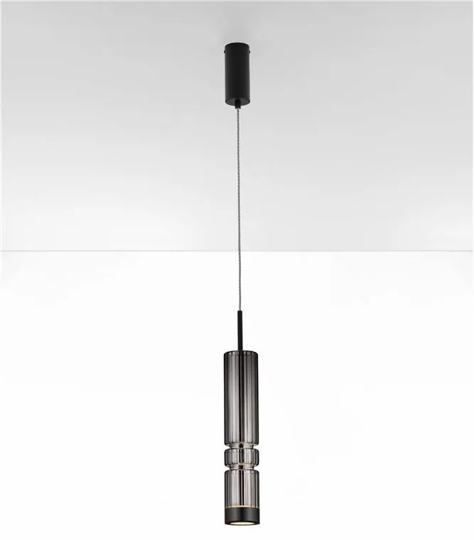 Pendul LED design modern BENTO gri fumuriu