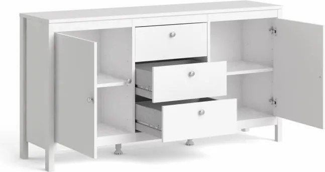 Bufet alb SALOMO cu 3 sertare