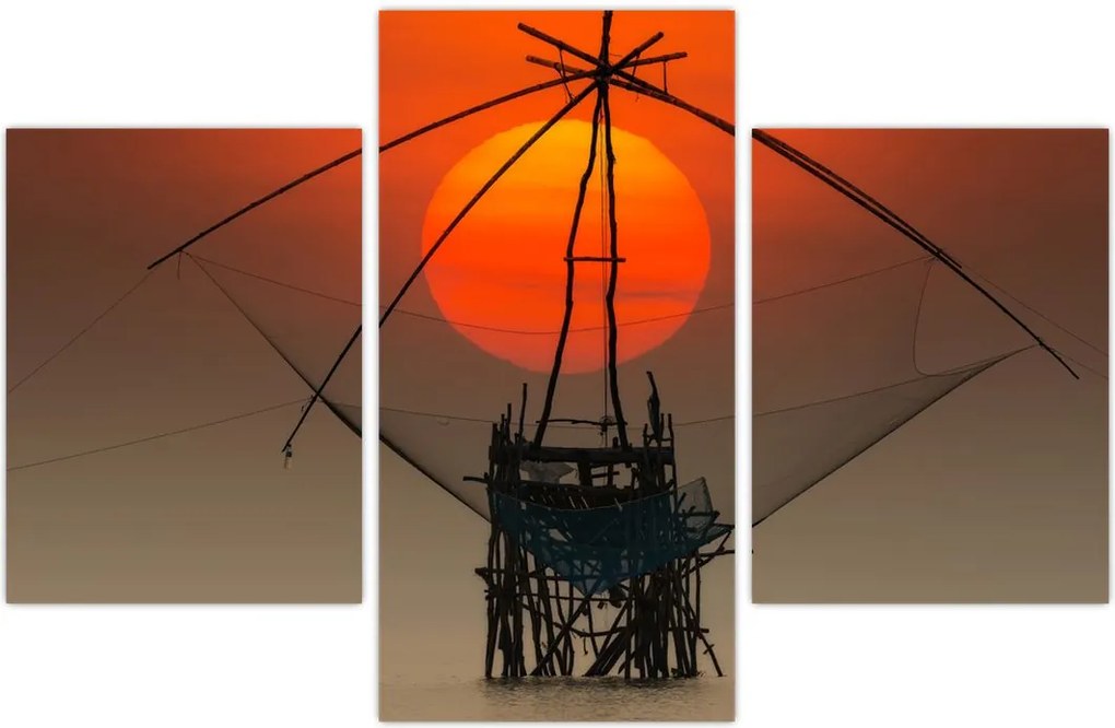 Tablou - Răsărit, Lacul Pakpra (90x60 cm)