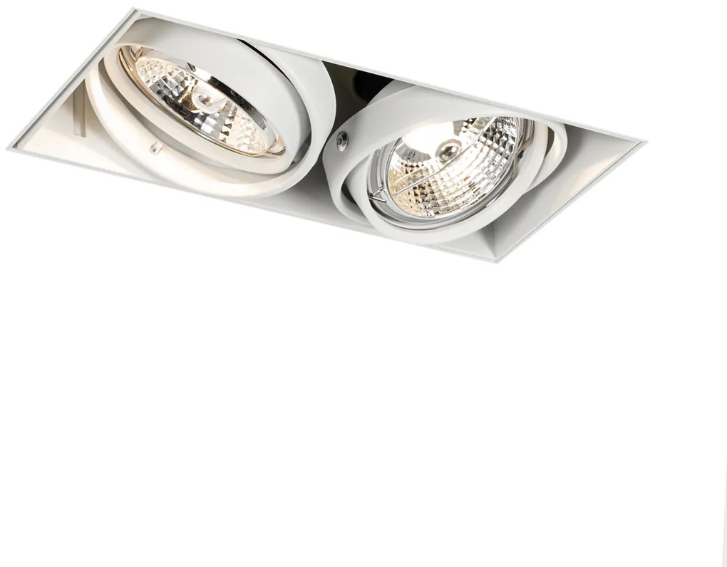 Spot integrat alb GU10 AR70 Trimless cu 2 lumini - Oneon