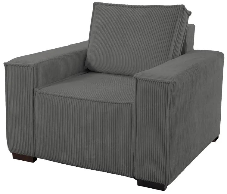 Fotoliu cu taburet SMART SET, gri inchis