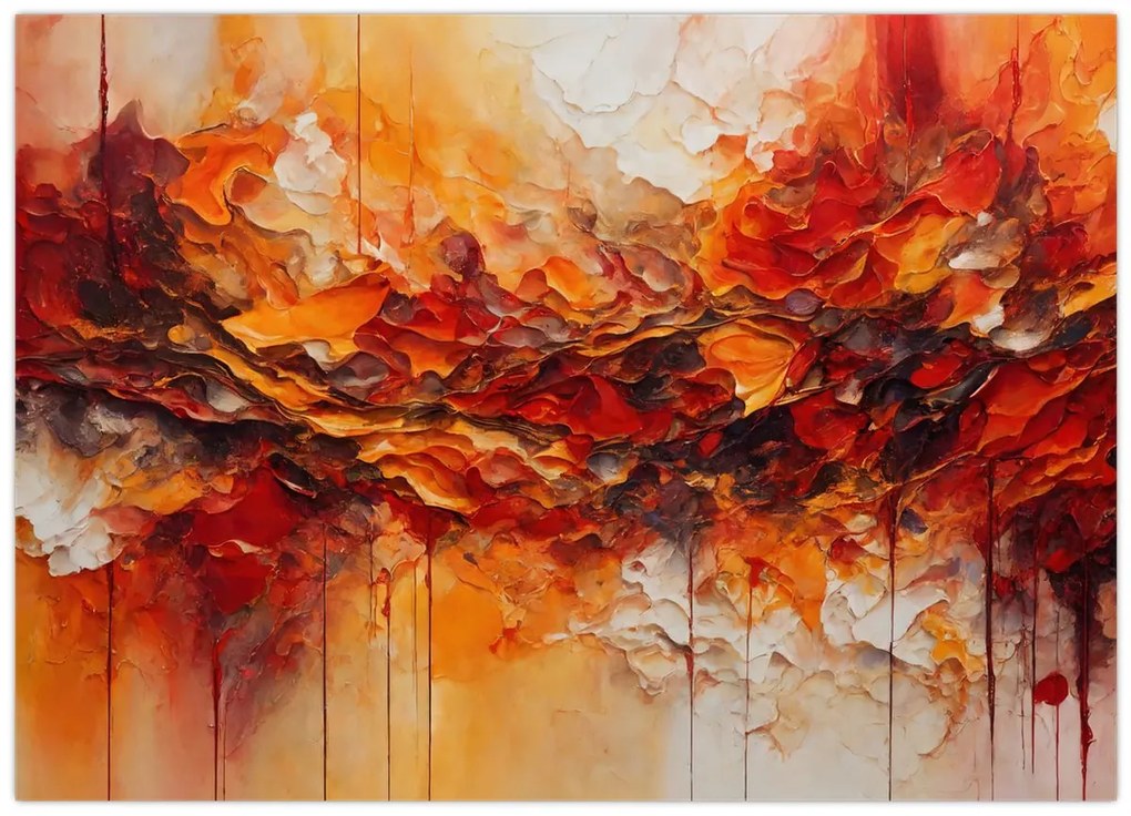 Tablou pe sticlă - Abstracție (70x50 cm)