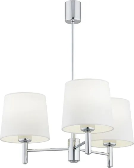 Brilagi - Lustră pe tijă MONTE 3xE27/60W/230V crem/crom lucios